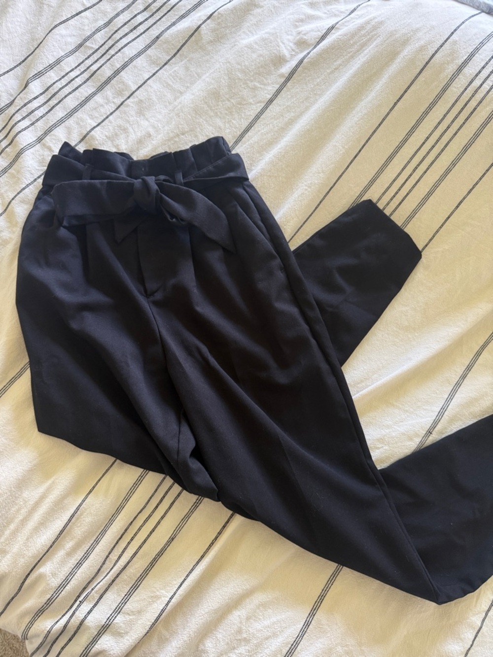 H&M Black Dress Paint Tie Waist